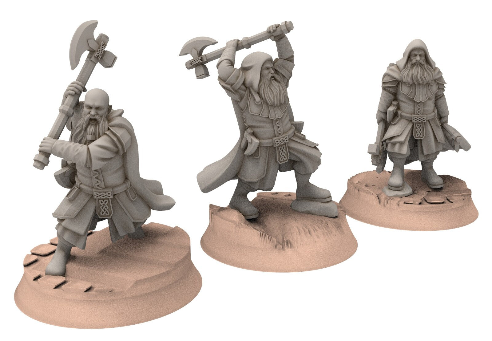 Dwarves - Kalak Explorers, The Dwarfs of The Mountains, for Lotr, davale games miniatures