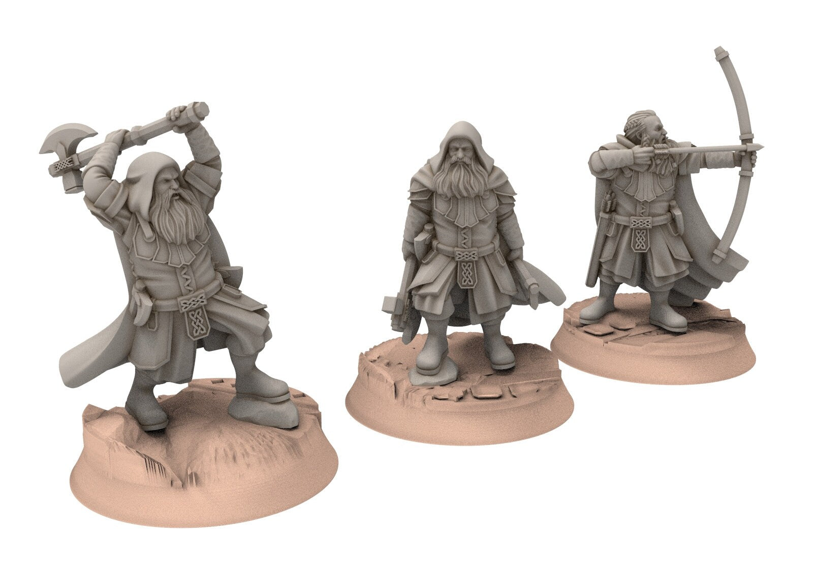 Dwarves - Kalak Explorers, The Dwarfs of The Mountains, for Lotr, davale games miniatures