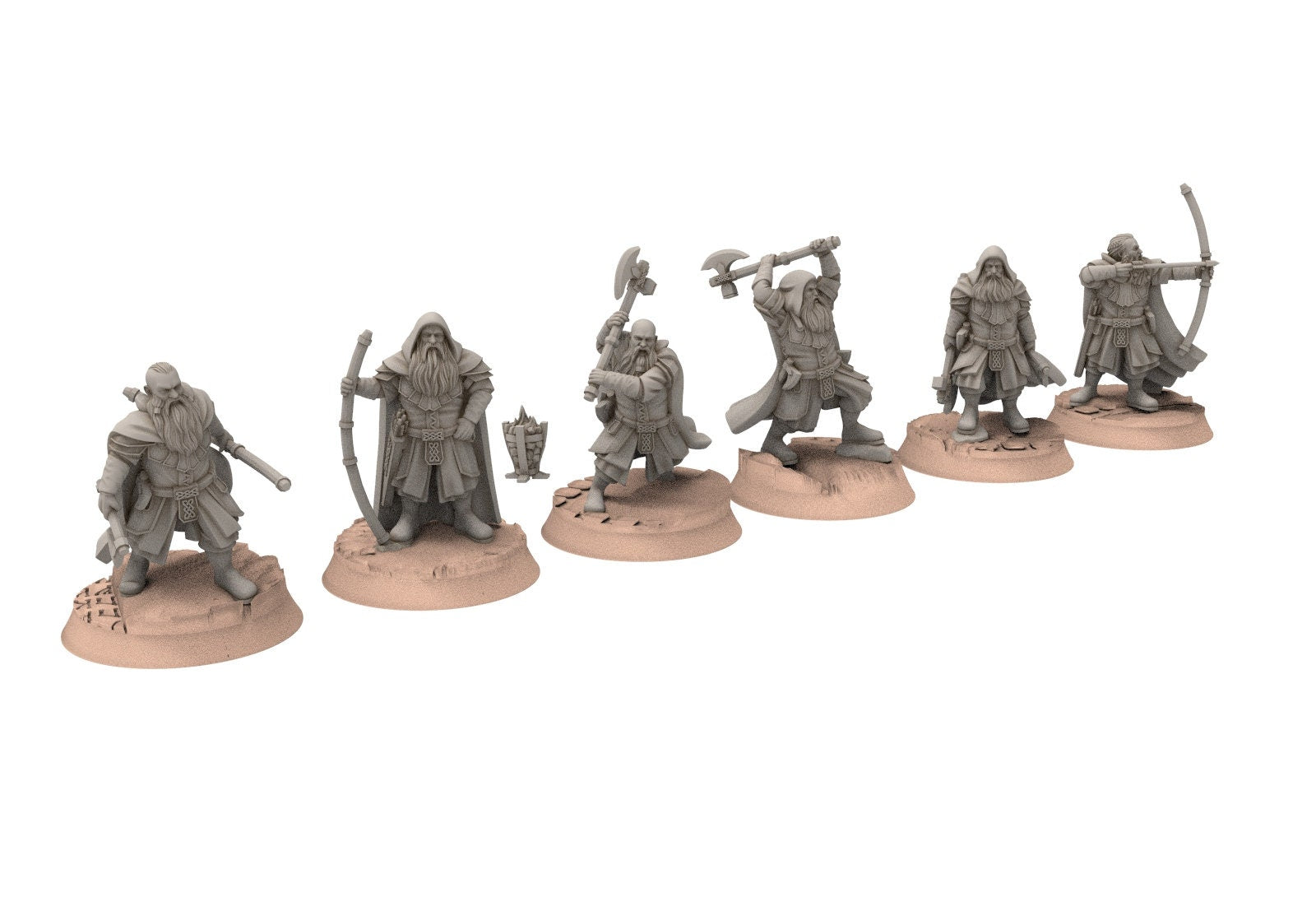 Dwarves - Kalak Explorers, The Dwarfs of The Mountains, for Lotr, davale games miniatures