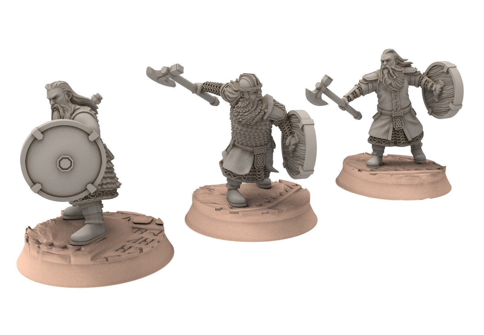 Dwarves - Kalak Warriors, The Dwarfs of The Mountains, for Lotr, davale games miniatures