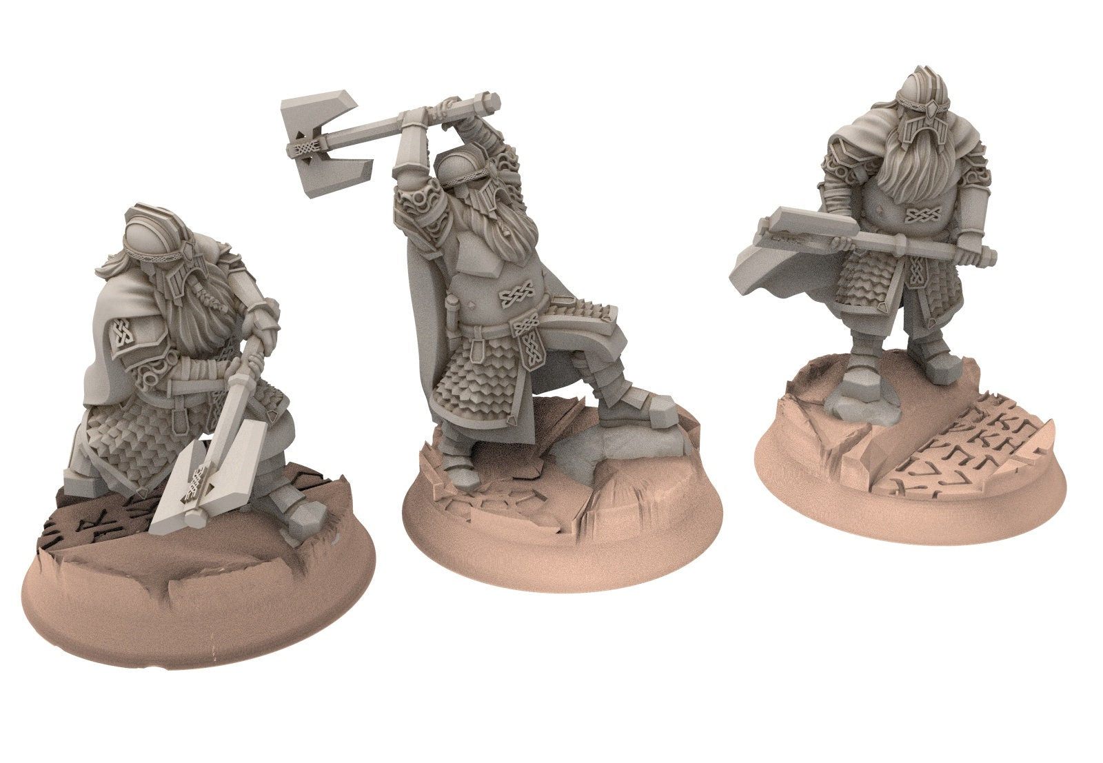 Dwarves - Kalak King guards, The Dwarfs of The Mountains, for Lotr, davale games miniatures