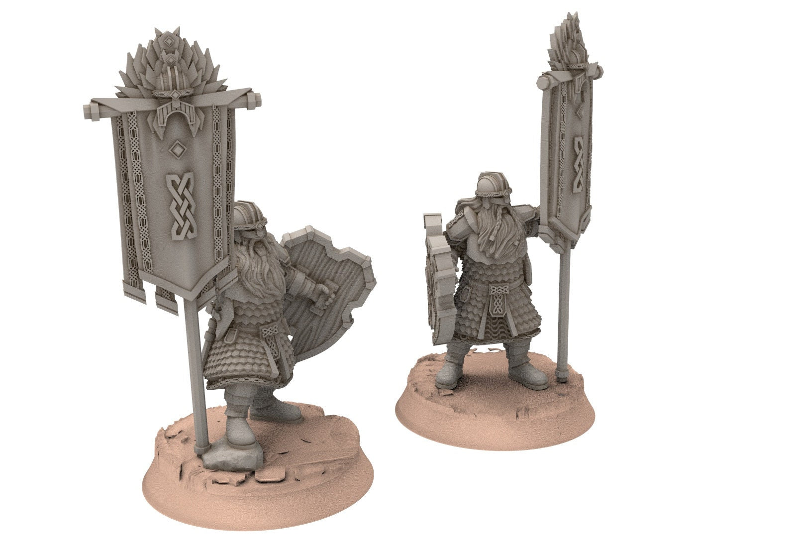 Dwarves - Kalak Banners, The Dwarfs of The Mountains, for Lotr, davale games miniatures