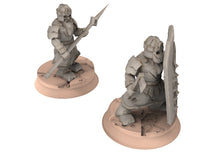Charger l&#39;image dans la galerie, Dwarves - 12 Modular warriors, The Dwarfs of The Mountains, for Lotr, Khurzluk Miniature
