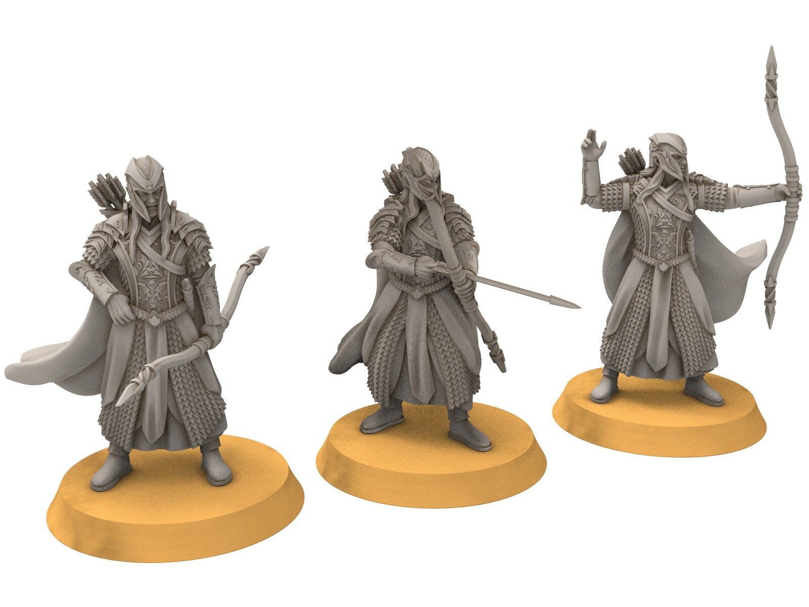 Darkwood - Forest Guard - Bowmen, Middle rings miniatures for D&D wargame, Lotr...