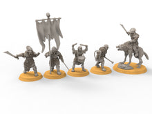 Load image into Gallery viewer, Orc horde - Orc Captain, Orc warriors warband, Middle rings miniatures pour wargame D&amp;D, Lotr... Medbury miniatures
