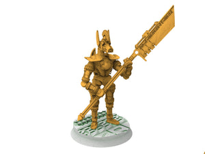 Cinan - Phaophi - Phalanx, Battle Drone, space robot Anubis guardians of the Necropolis, modular posable miniatures