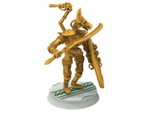 Load image into Gallery viewer, Cinan - Thout - Shield wall, Battle Drone, space robot Anubis guardians of the Necropolis, modular posable miniatures 
