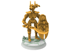 Load image into Gallery viewer, Cinan - Thout - Shield wall, Battle Drone, space robot Anubis guardians of the Necropolis, modular posable miniatures 
