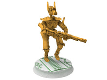 Load image into Gallery viewer, Cinan - Pharmouti - Dislodgers, Battle Drone, space robot Anubis guardians of the Necropolis, modular posable miniatures
