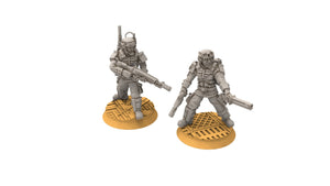 Rundsgaard - Main Troops, imperial infantry, post-apocalyptic empire, usable for tabletop wargame.