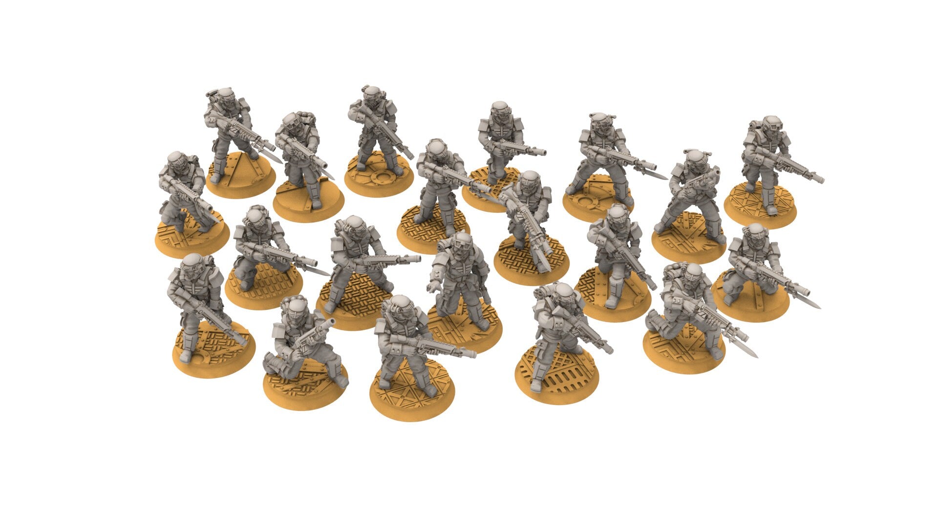 Rundsgaard - Main Troops, imperial infantry, post-apocalyptic empire, usable for tabletop wargame.