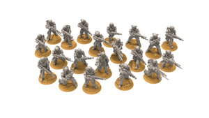 Rundsgaard - Main Troops, imperial infantry, post-apocalyptic empire, usable for tabletop wargame.