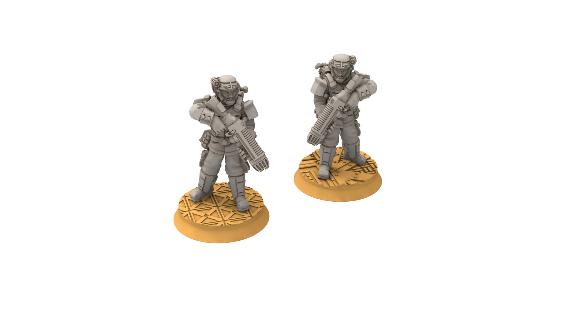 Rundsgaard - Main Troops Heavy Weapons, imperial infantry, post apocalyptic empire, usable for tabletop wargame.