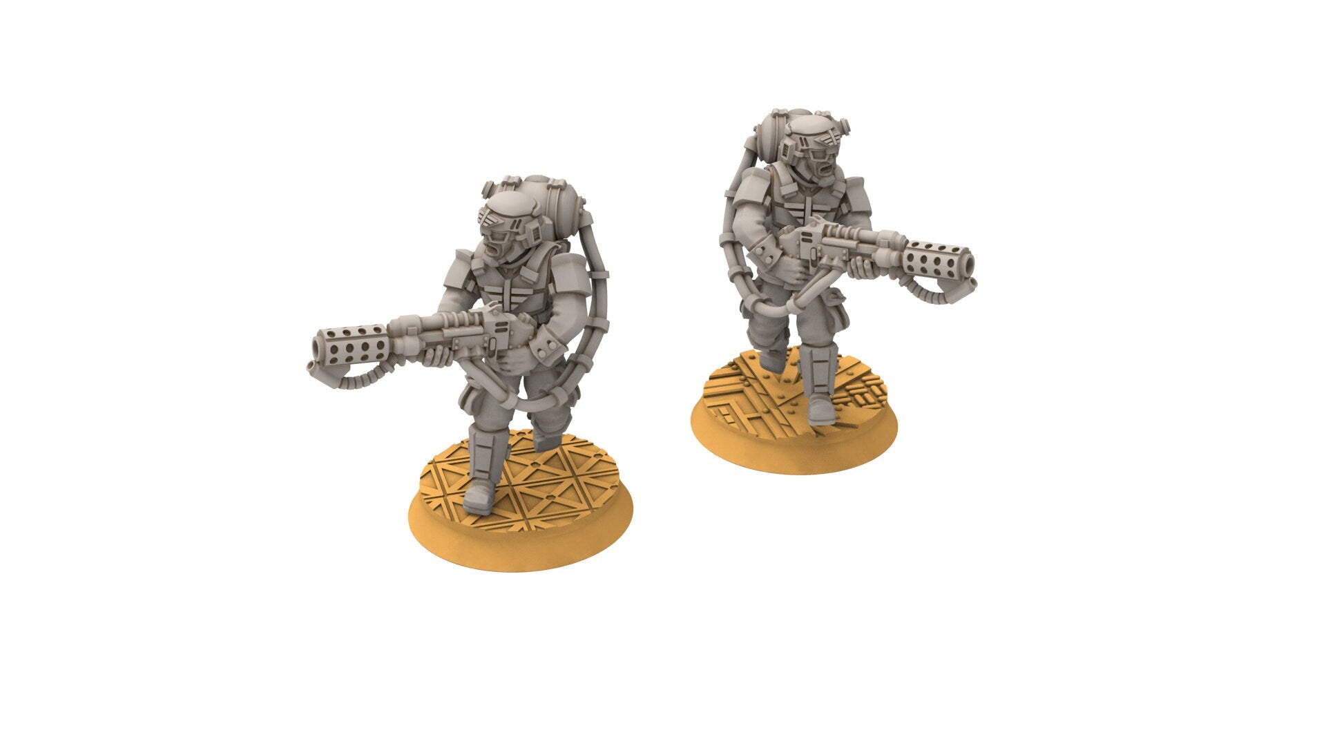 Rundsgaard - Main Troops Heavy Weapons, imperial infantry, post apocalyptic empire, usable for tabletop wargame.