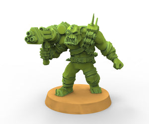 Green Skin - Orc Heavy Gunner, Modular Kit