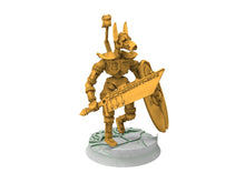 Load image into Gallery viewer, Cinan - Thout - Shield wall, Battle Drone, space robot Anubis guardians of the Necropolis, modular posable miniatures 
