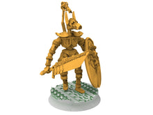 Load image into Gallery viewer, Cinan - Thout - Shield wall, Battle Drone, space robot Anubis guardians of the Necropolis, modular posable miniatures 
