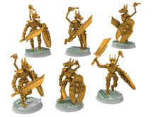 Load image into Gallery viewer, Cinan - Thout - Shield wall, Battle Drone, space robot Anubis guardians of the Necropolis, modular posable miniatures 
