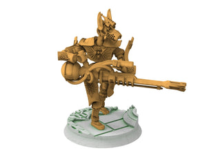 Cinan - Payni - Lazer Cannon, Battle Drone, space robot Anubis guardians of the Necropolis, modular posable miniatures