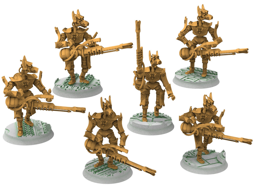 Cinan - Payni - Lazer Cannon, Battle Drone, space robot Anubis guardians of the Necropolis, modular posable miniatures