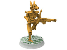 Load image into Gallery viewer, Cinan - Pharmouti - Dislodgers, Battle Drone, space robot Anubis guardians of the Necropolis, modular posable miniatures
