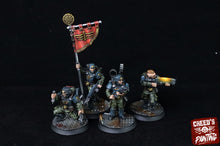 Charger l&#39;image dans la galerie, Rundsgaard - Command Squad and Officers, imperial infantry, post-apocalyptic empire, usable for tabletop wargame.
