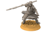 Charger l&#39;image dans la galerie, Rivandall - Bloody Elven King Guard spears, Last Hight elves from the West, Middle rings Davales miniatures pour wargame D&amp;D, SDA...
