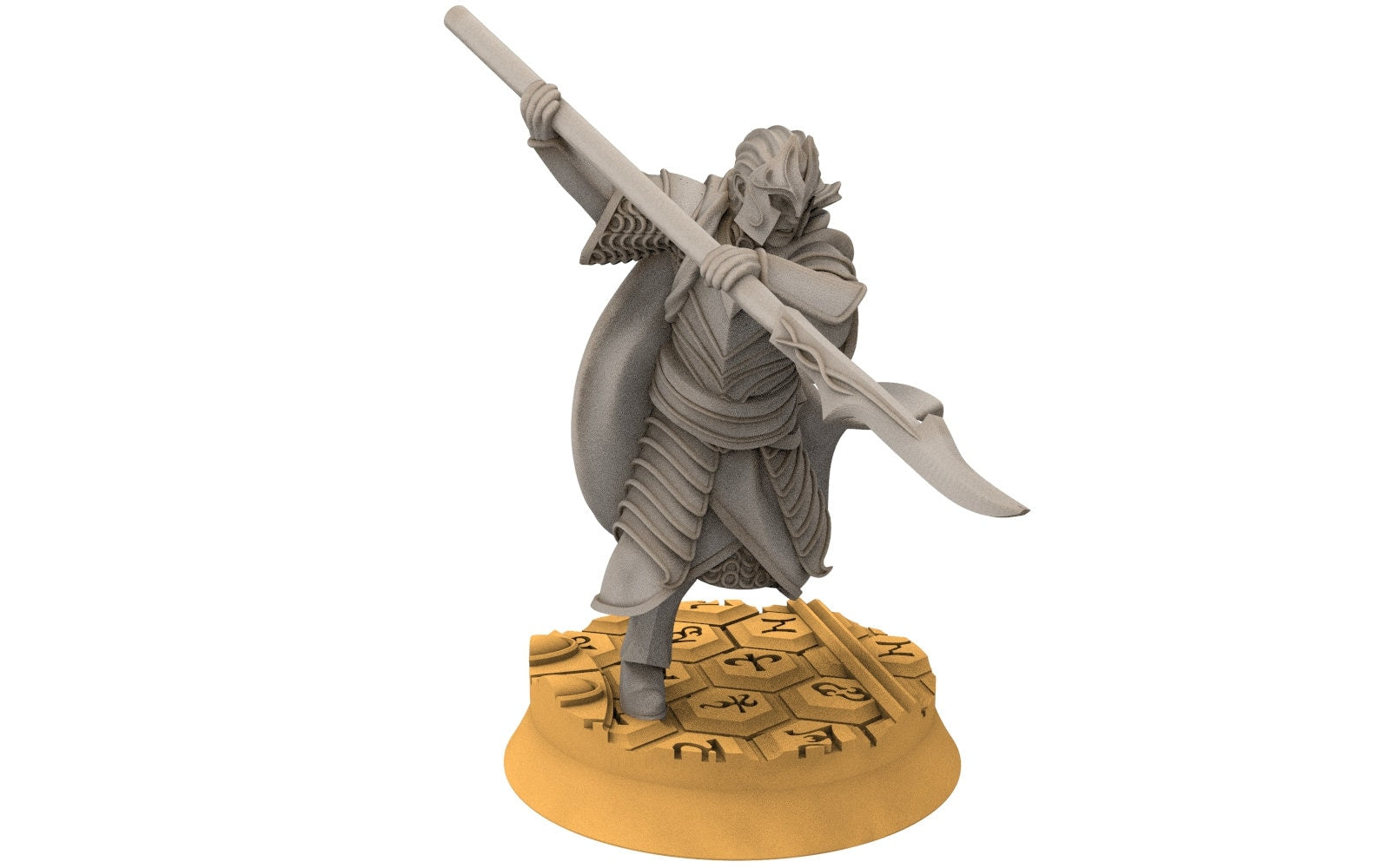 Rivandall - Bloody Elven King Guard spears, Last Hight elves from the West, Middle rings Davales miniatures pour wargame D&D, SDA...