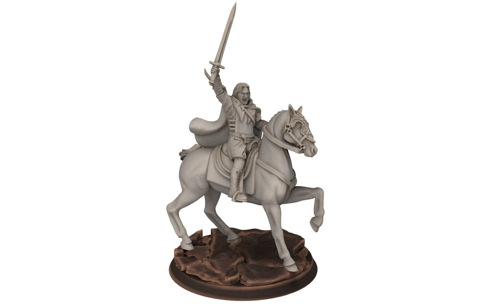 Ornor - Captain of the Grey Castle, Protectors of the Shire, Dune Din, Misty Mountains, Bowmen, riders miniatures for wargame D&D, Lotr...