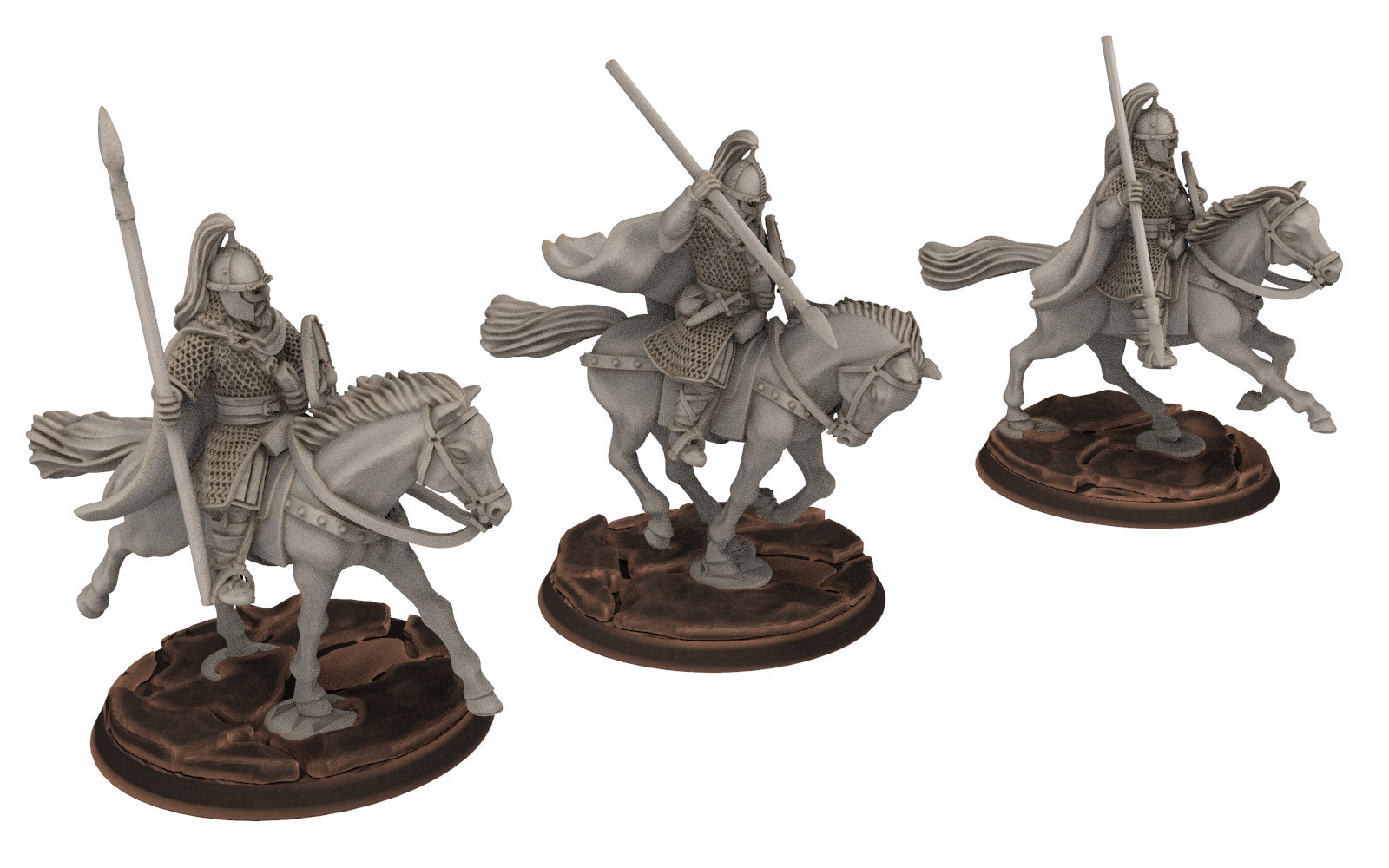 Rohan - King guards Huscarls Cavalry, Knight of Rohan, the Horse-lords, rider of the mark, minis for wargame D&D, Lotr...