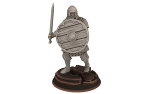 Rohan - Infantry Executioner Medieval, Knight of Rohan, the Horse-lords, rider of the mark, minis for wargame D&D, Lotr...