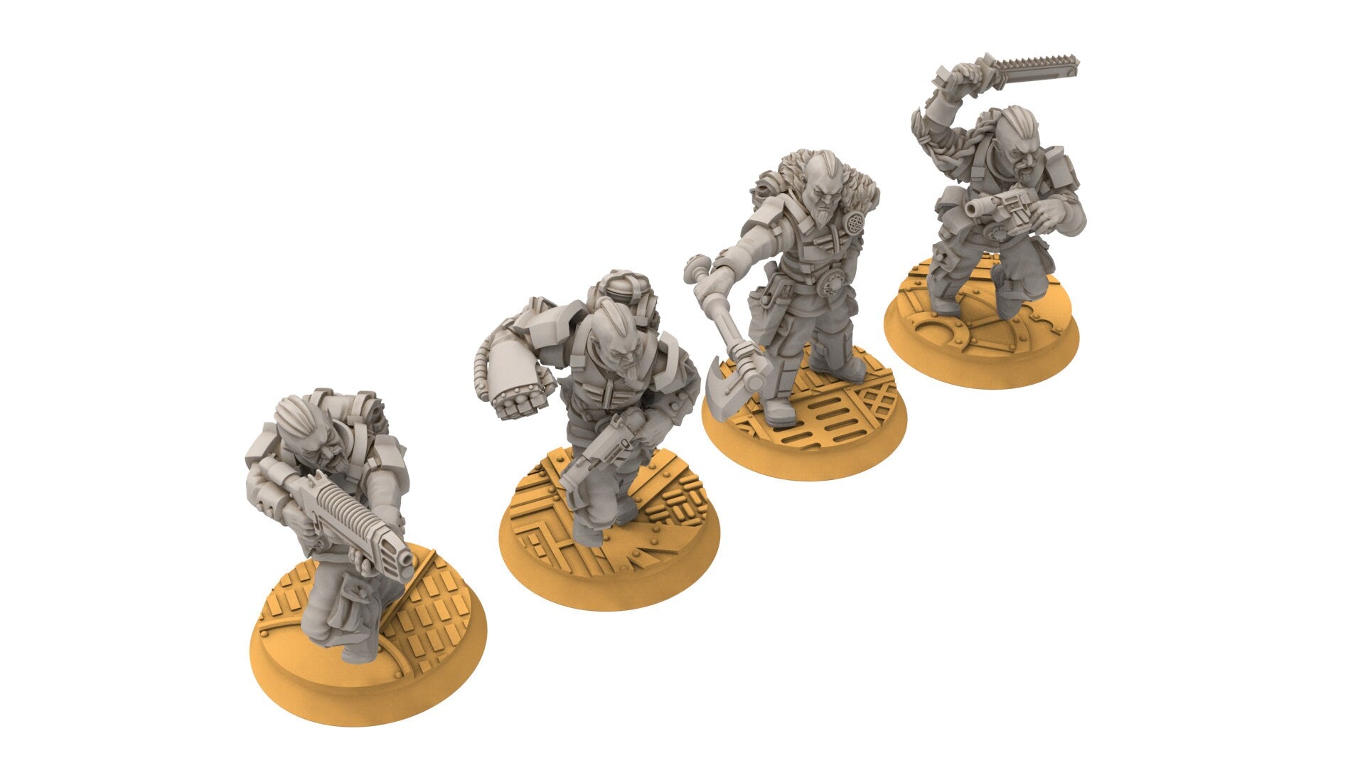 Rundsgaard - Command Squad and Officers, imperial infantry, post-apocalyptic empire, usable for tabletop wargame.