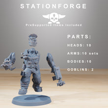 Charger l&#39;image dans la galerie, Green Skin - Orkaz Skillers, post apocalyptic empire, usable for tabletop wargame.
