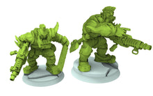 Charger l&#39;image dans la galerie, Green Skin - Savage Orc Warboyz from iceland planet green-skinned Warbands Modular Kit heads torso legs GGW
