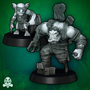 Green Skin - Orc Mechanic and Goblin Sidekick