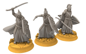 Rivandall - Bloody elves with sword and shield, Last Hight elves from the West, Middle rings Davales miniatures pour wargame D&D, SDA...