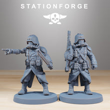 Charger l&#39;image dans la galerie, GrimGuard - Acolytes, mechanized infantry, post apocalyptic empire, usable for tabletop wargame.
