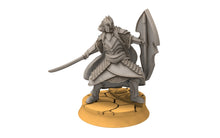 Load image into Gallery viewer, Rivandall - Bloody Elven King Guard swords, Last Hight elves from the West, Middle rings Davales miniatures pour wargame D&amp;D, SDA...
