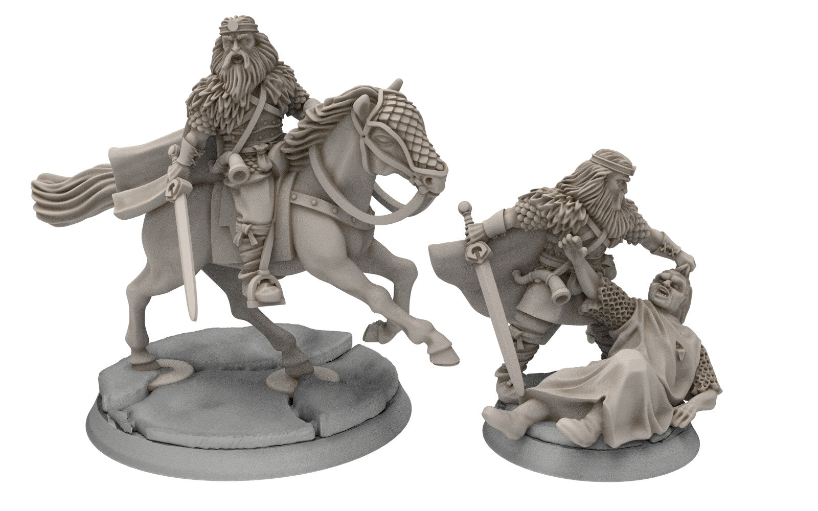 Wildmen - Wildmen King hero wanderer, Dun warriors warband, Middle rings miniatures for wargame D&D, Lotr... Medbury miniatures