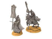 Charger l&#39;image dans la galerie, Undead Ghosts - Spectral mounted banner under the mountain, Undead traitors, Ghosts of the old world miniatures for wargame D&amp;D, Lotr...
