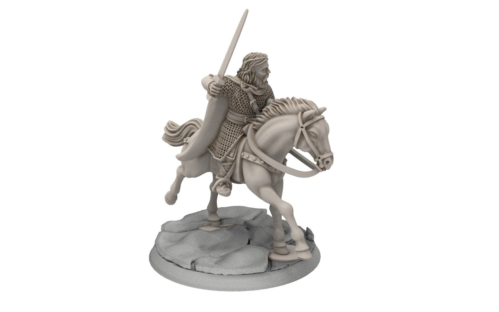 Rohan - King guards Huscarls Captain, Knight of Rohan, the Horse-lords, rider of the mark, minis for wargame D&D, Lotr...