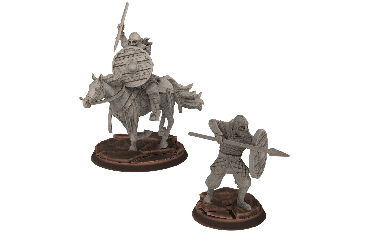 Rohan - Riders Scout infantry Avenger Cavalry, Knight of Rohan, the Horse-lords, rider of the mark, minis for wargame D&D, Lotr...