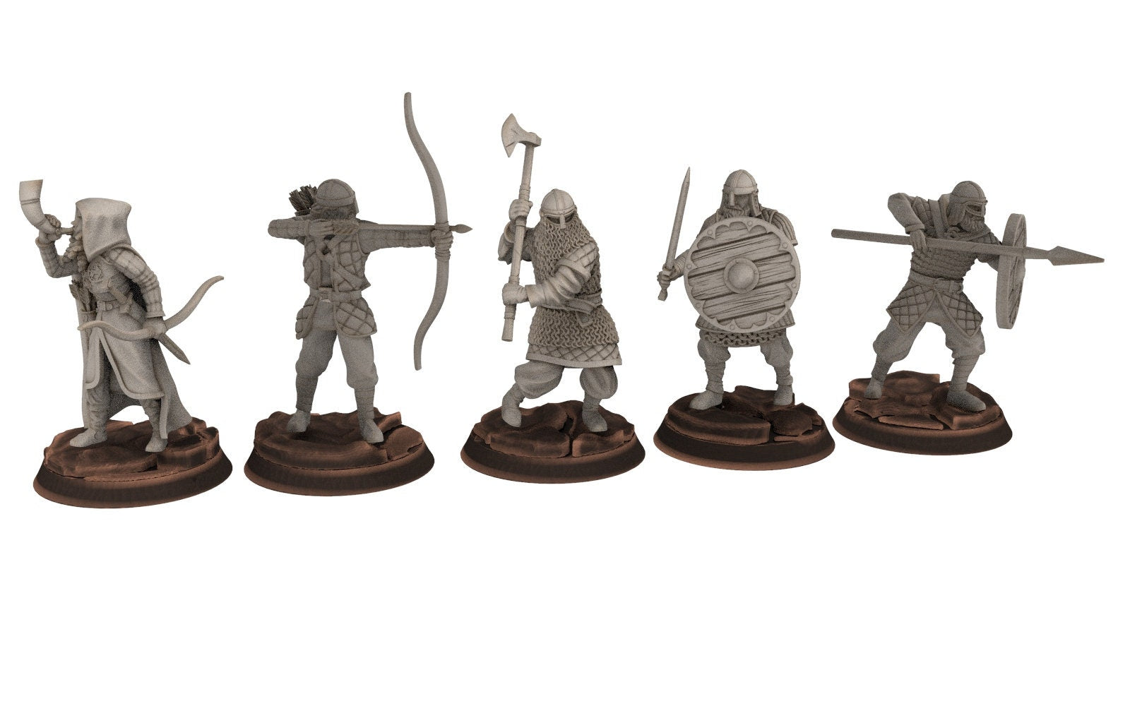 Rohan - Infantry Executioner Medieval, Knight of Rohan, the Horse-lords, rider of the mark, minis for wargame D&D, Lotr...