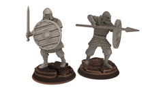 Charger l&#39;image dans la galerie, Rohan - Infantry Executioner Medieval, Knight of Rohan, the Horse-lords, rider of the mark, minis for wargame D&amp;D, Lotr...
