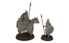 Charger l&#39;image dans la galerie, Rohan - King guards Huscarl Mounted + foot Bodyguard, Knight of Rohan, the Horse-lords, rider of the mark, minis for wargame D&amp;D, Lotr...
