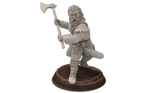 Ruffians - Lumberjacks infantry, Thief of the woods warband, scouring Middle rings miniatures for wargame D&D, Lotr... Medbury miniatures