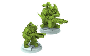 Green Skin - Savage Orc Warboyz from iceland planet green-skinned Warbands Modular Kit heads torso legs GGW