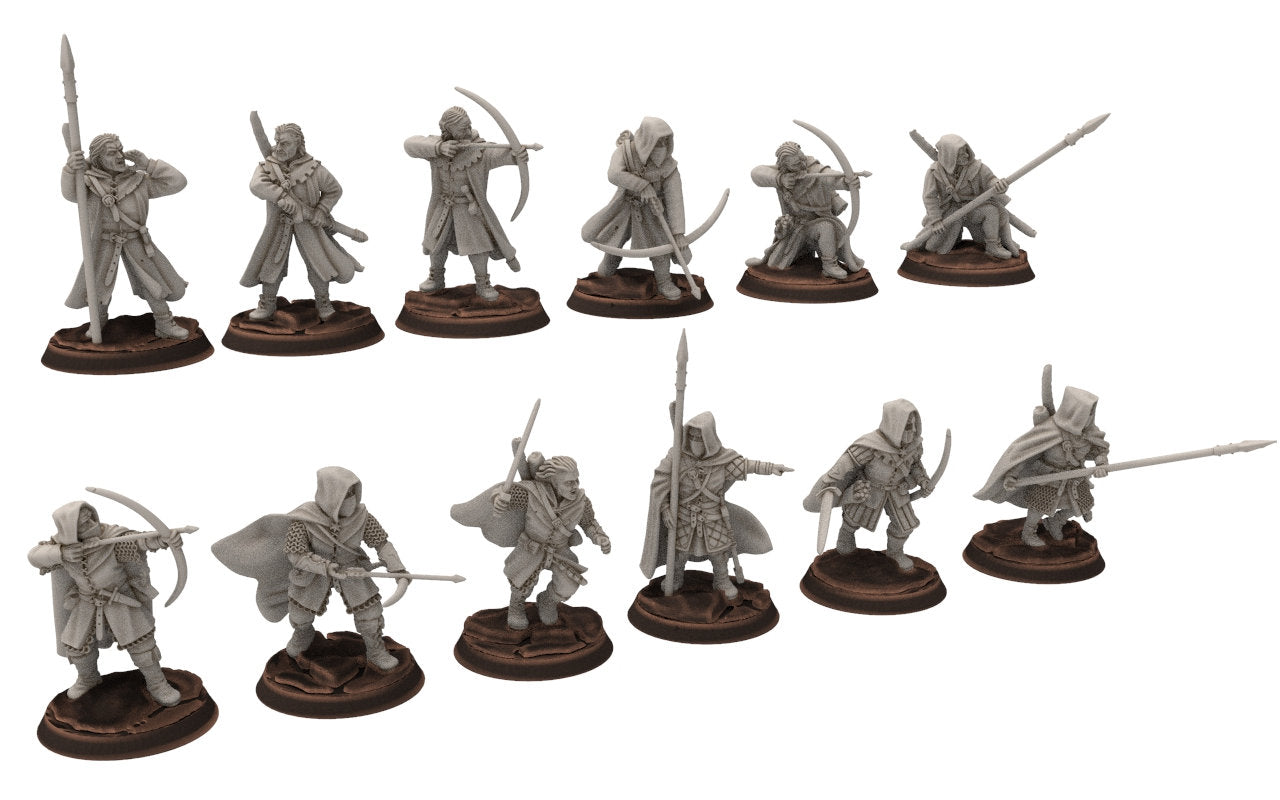 Ornor - Rangers of the North, Protectors of the Shire, Dune Din, Merbury, Bowmen, Scouts miniatures for wargame D&D, Lotr...