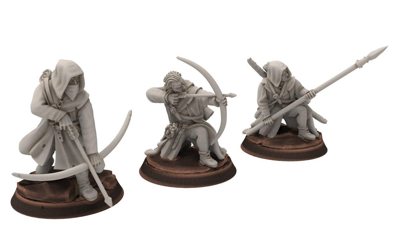 Ornor - Rangers of the North, Protectors of the Shire, Dune Din, Merbury, Bowmen, Scouts miniatures for wargame D&D, Lotr...