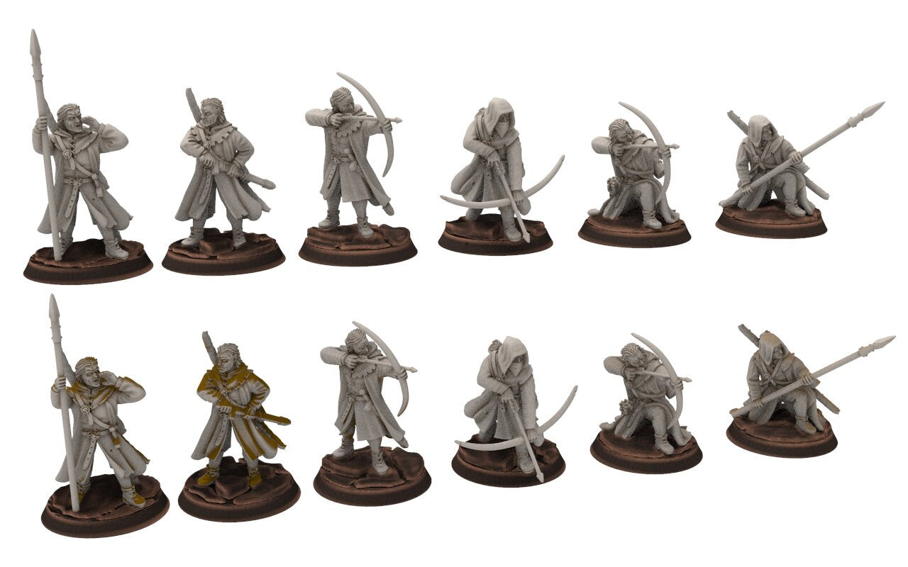 Ornor - Rangers of the North, Protectors of the Shire, Dune Din, Merbury, Bowmen, Scouts miniatures for wargame D&D, Lotr...